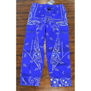 Guapi Pants Mens Blue Aztec Aaron Wilhelm Limited Edition Cargo pants, Size 38